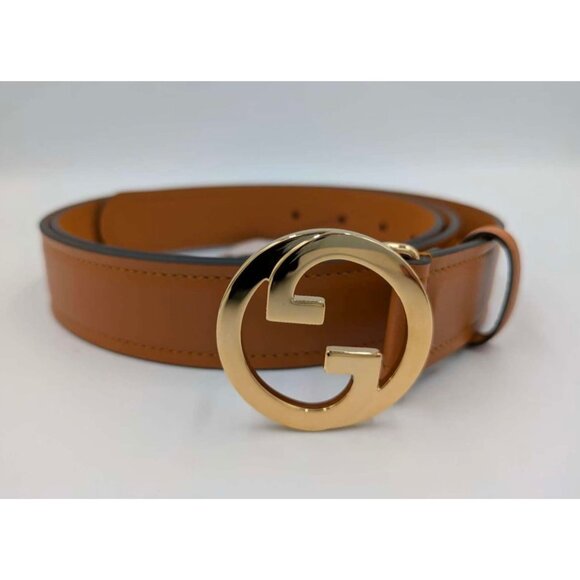 Gucci Women’s Ciny Lux Calfskin W30mm Belt Blondie Cognac 120cm 690557 main image 9
